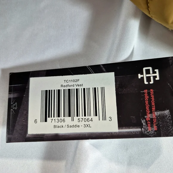 NWT Troll Co. Men's Redford Snap-Front Graphic Lined Vest Black/Saddle 3XL Moto - Picture 12 of 12